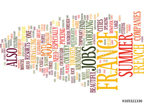 500x361 Great Summer Jobs In France Text Background Word Cloud Concept