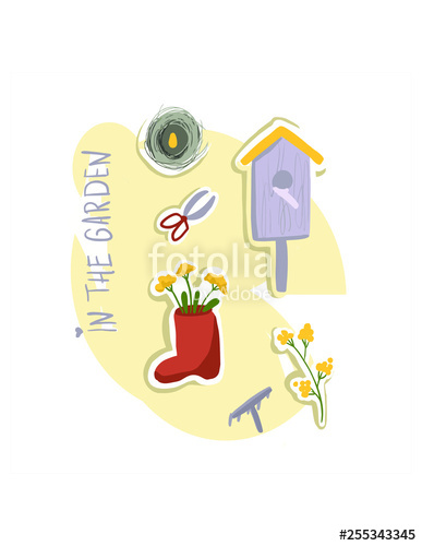 387x500 Spring And Summer Work In The Garden Birdhouse, Nest, Egg