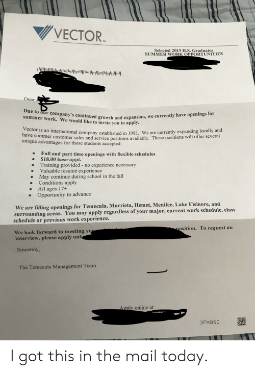 500x731 Vector Tm Selected Hs Graduates Summer Work Opportunities