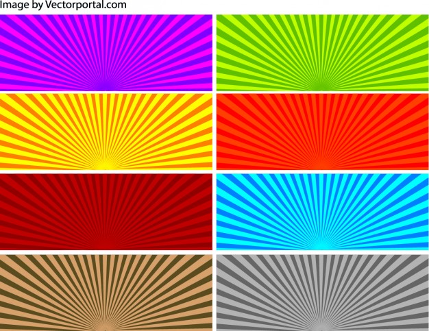 626x483 Sunrays Colorful Backgrounds Set Vector Free Download