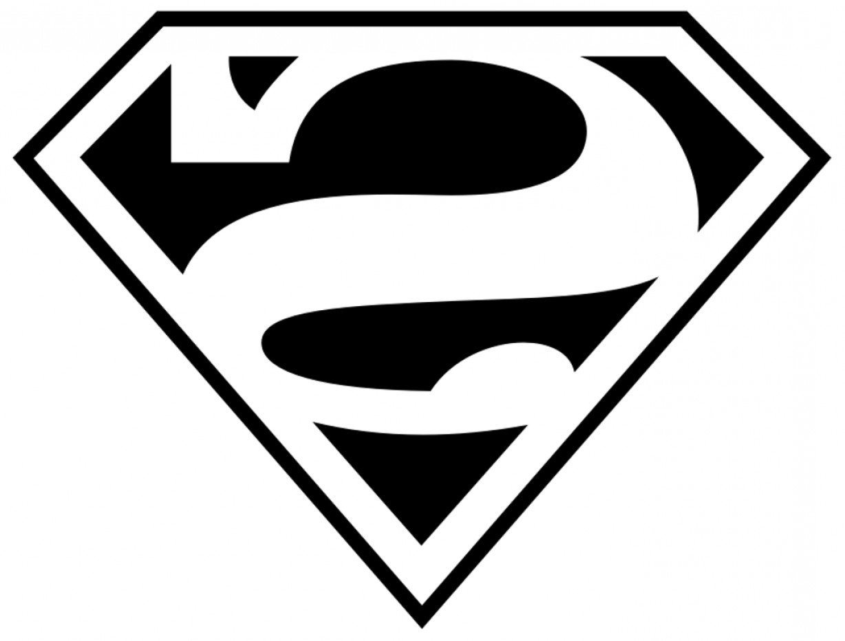 1228x932 Superman Logo Clipart Black And White Soidergi