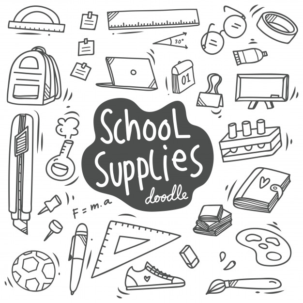 626x625 School Supplies Doodle, Back To School Vector Element Vector