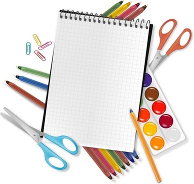 388x368 School Supplies Free Vector Download