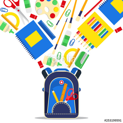 500x500 School Supplies Vector Education Schooling Accessory