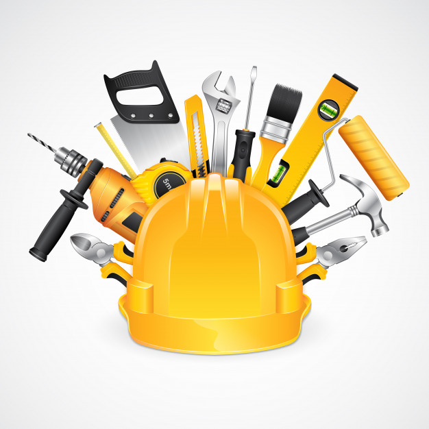 626x626 Construction Tools Supplies For Home Construction Builder Vector