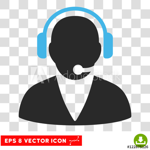 500x500 Vector Support Operator Vector Pictogram Illustration Style