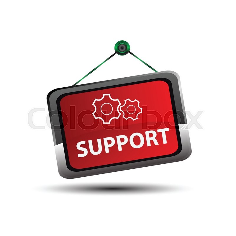 800x800 Vector Support Sign Label Stock Vector Colourbox