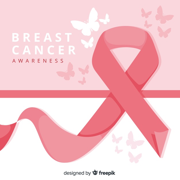626x626 Breast Cancer Awareness Ribbon With Butterflies Vector Free Download