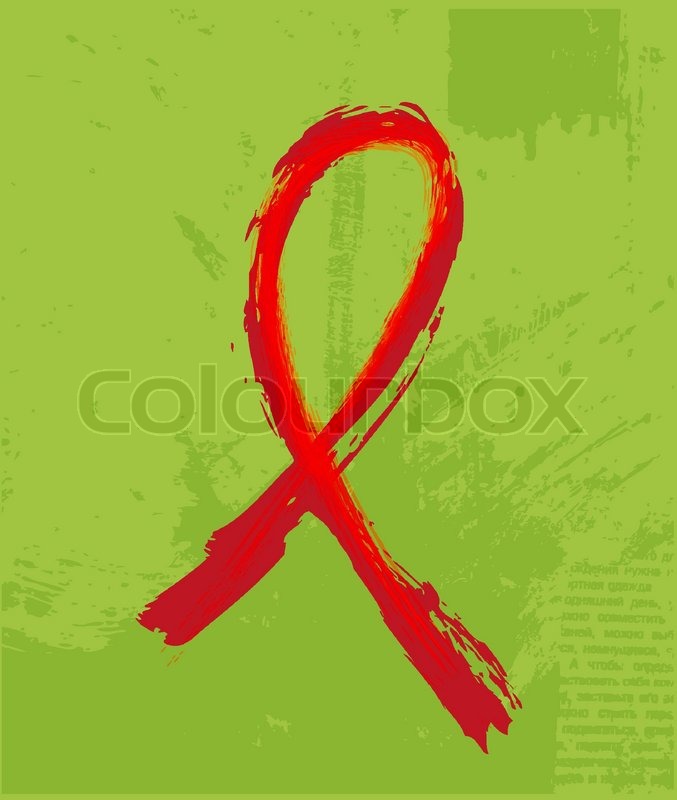 677x800 Red Support Ribbon On The Grunge Stock Vector Colourbox