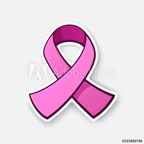 500x500 Vector Illustration Pink Ribbon, International Symbol Of Breast