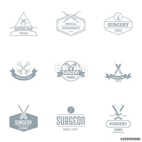 500x500 Surgical Process Logo Set Simple Set Of Surgical Process Vector