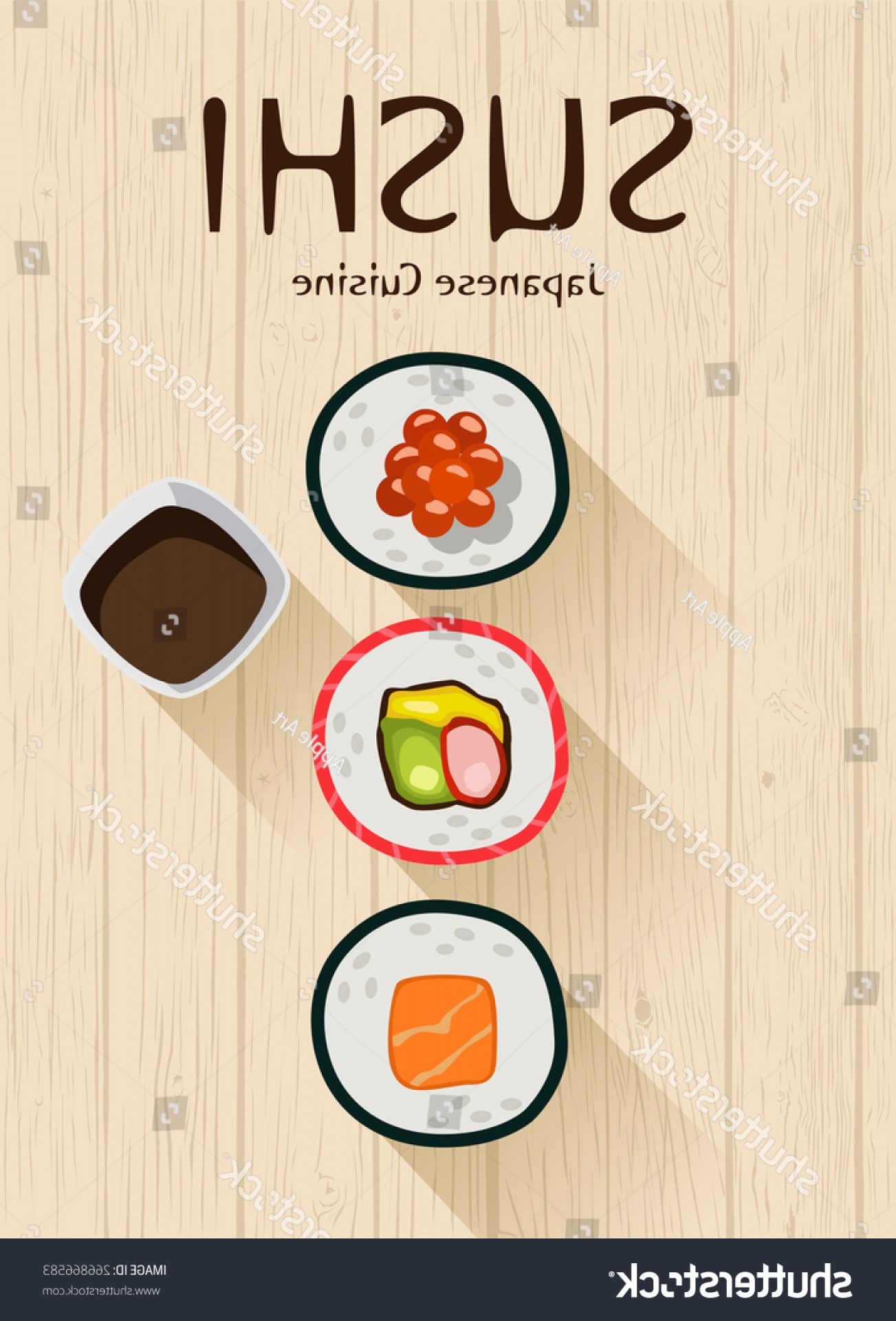 1303x1920 Sushi Vector Background Japanese Cuisine Illustration Soidergi
