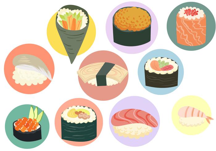 700x490 Free Sushi Vectors