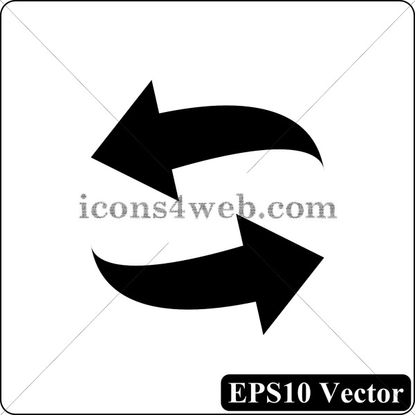 600x600 Swap Black Icon Vector