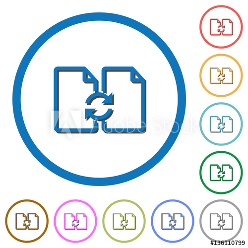 500x500 Swap Documents Icons With Shadows And Outlines