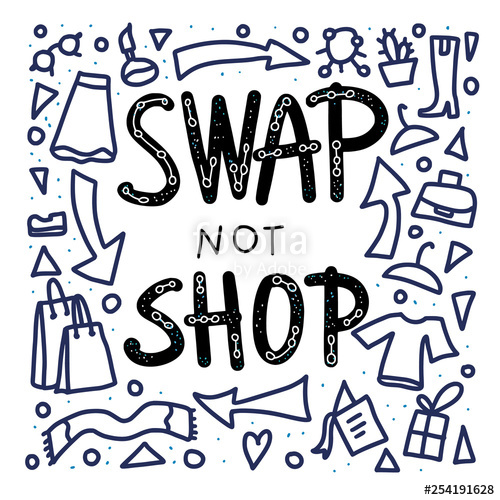 500x500 Swap Not Shop Quote Vector Illustration Stock Image And Royalty