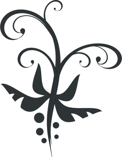 Black Swirl Lines Vector Drawing 390x500 Black Swirl Lines Vector Drawing