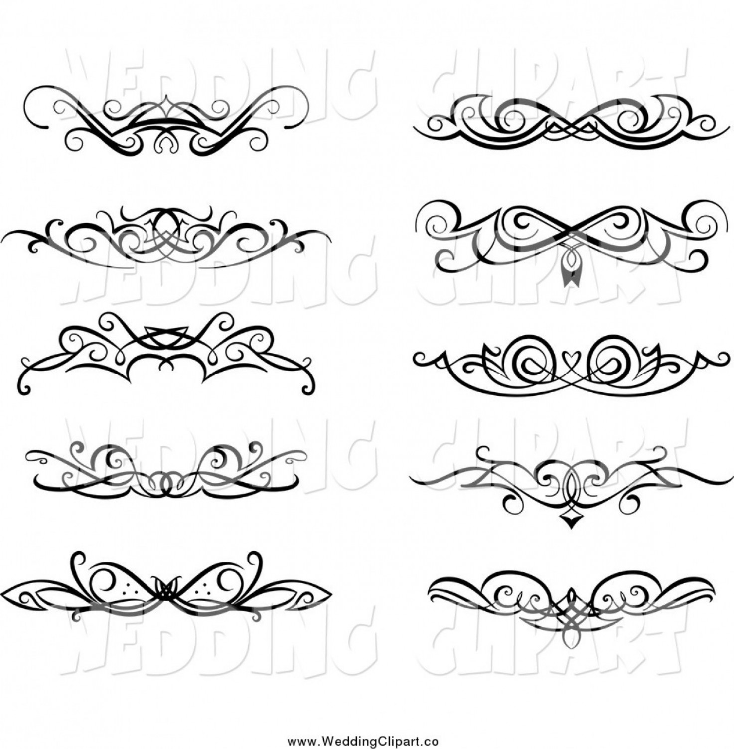 1473x1502 Vector Marriage Clipart Of Black And White Swirl Wedding Design