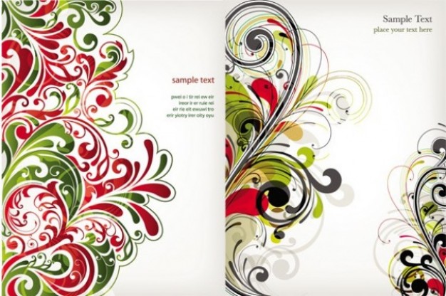 626x416 Creative Floral Swirl Illustrator Vector Pack
