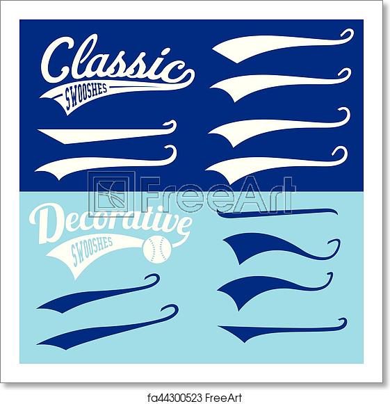 561x581 Free Art Print Of Vector Swooshes, Swishes, Whooshes, And Swashes