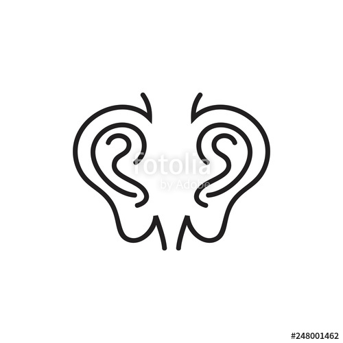 Abstract Ear Line Art Symbol Vector Stock Image And Royalty Free 500x500 Abstract Ear Line Art Symbol Vector Stock Image And Royalty Free