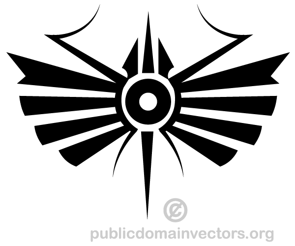 Decorative Tribal Symbol Vector Image 600x500 Decorative Tribal Symbol Vector Image