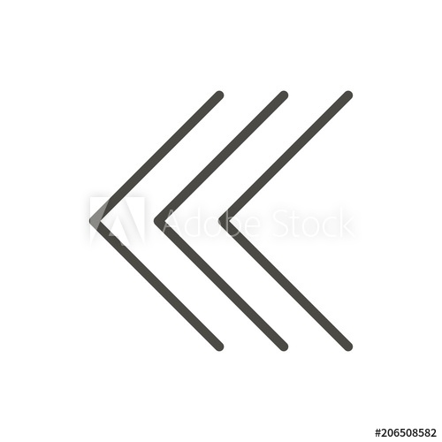 500x500 Back Icon Vector Line Left Arrow Symbol Isolated Trendy Flat
