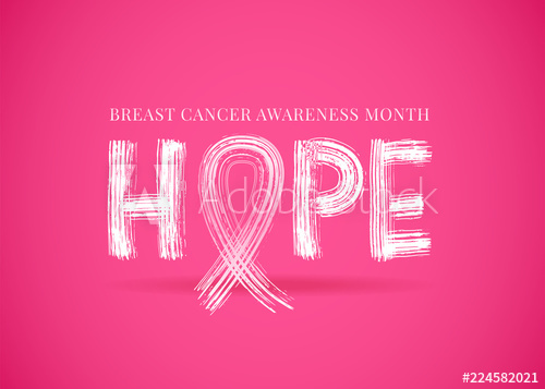 500x357 Hope Word With Pink Ribbon Symbol Breast Cancer Awareness Month