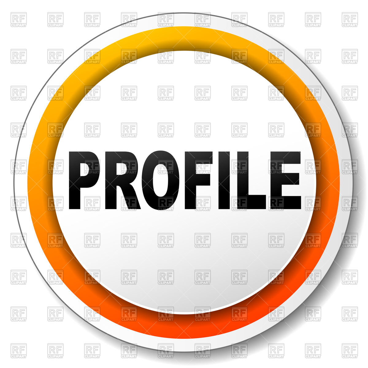 1200x1200 Round Sign With Word Profile Vector Image Of Signs, Symbols, Maps