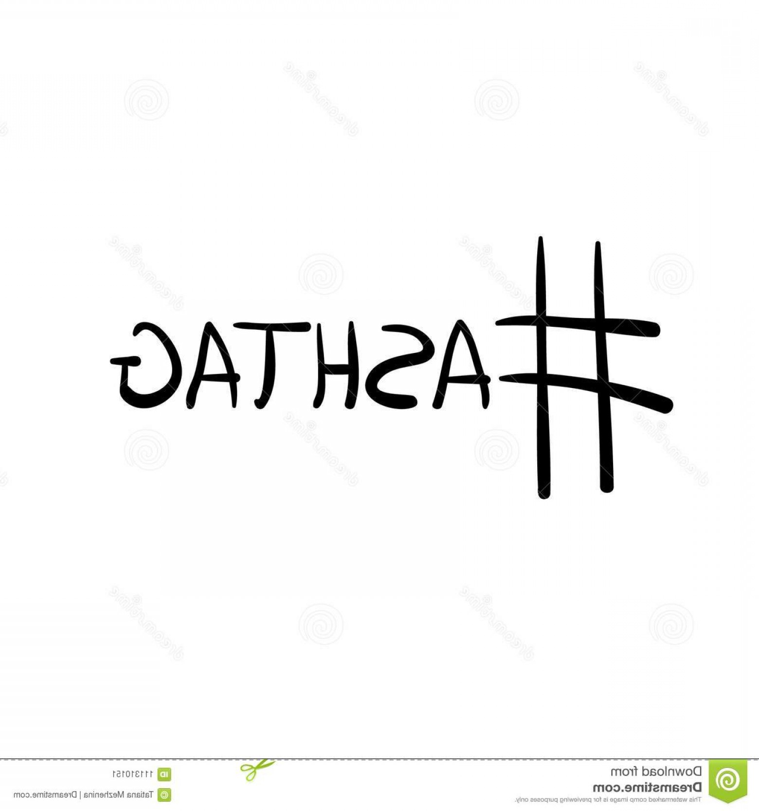 1560x1668 Black Vector Hashtag Sign As Letter H Word Hand Drawn Sketch