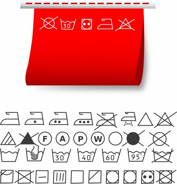 578x600 Washing Symbols Free Vector In Adobe Illustrator