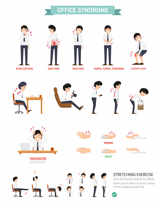 626x808 Office Syndrome Infographic Vector Premium Download