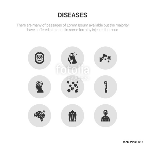 500x500 Round Vector Icons Such As Lupus Erythematosus, Lyme Disease