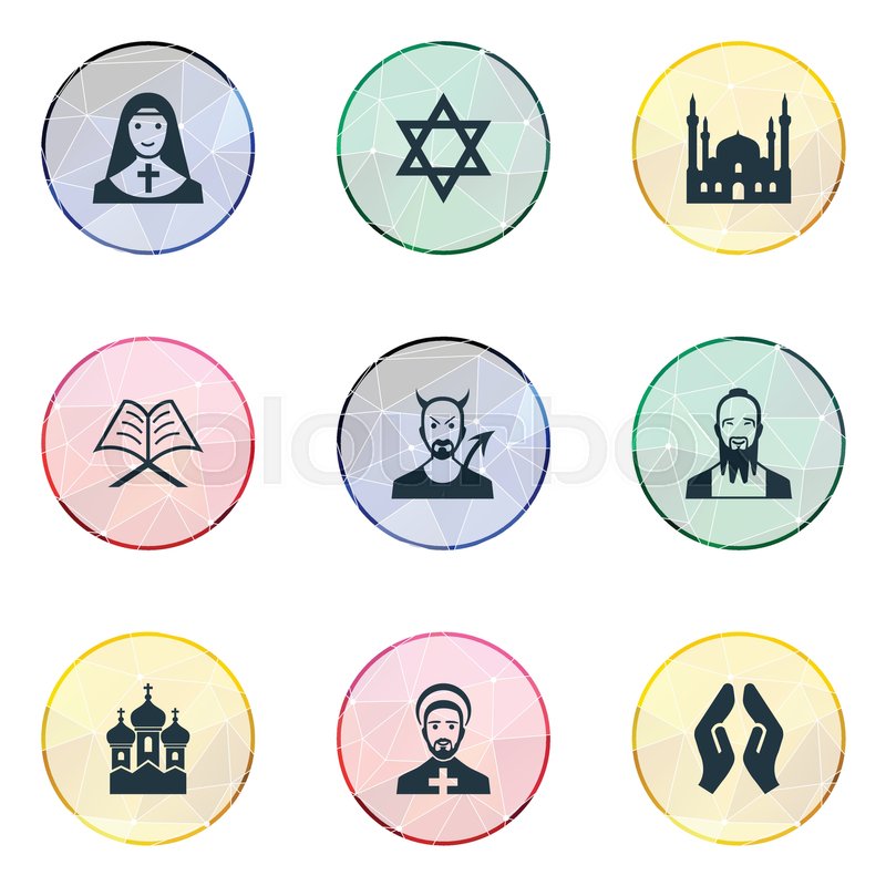 800x800 Elements Muslim, Devil, Taoism And Stock Vector Colourbox