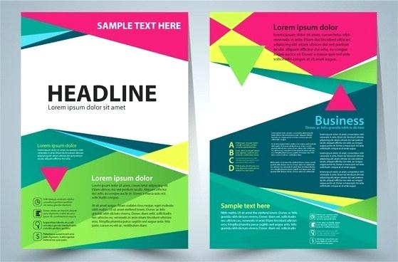 559x368 Flyer Template Vector Illustration With Modern Colorful Style