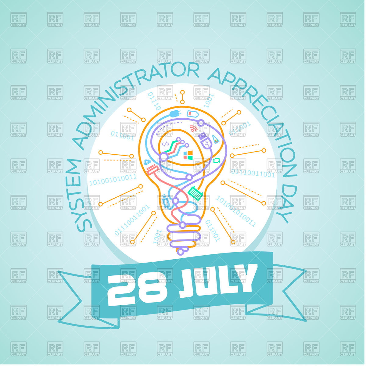 1200x1200 System Administrator Appreciation Day Greeting Card With Light
