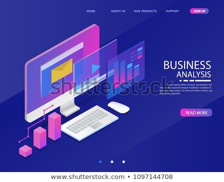 450x366 Business Analysis System, Isometric Blue Light Concept There Are