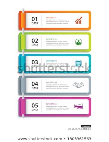 362x470 Infographics Tab In Horizontal Paper Index With Data Template