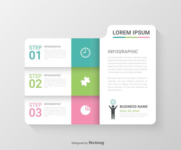 590x490 Abstract Modern Tab Vertical Index Card Vector Template
