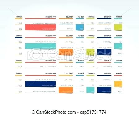 450x372 Table Schedule Tab Planner Design Template Vector Table Schedule