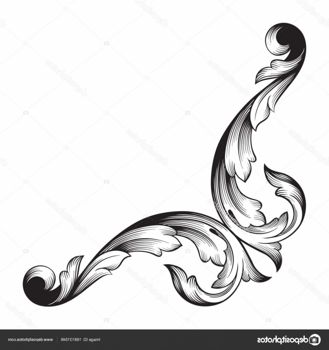 1155x1228 Stock Illustration Classical Baroque Ornament Vector Hoodamathrun