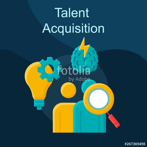 500x500 Talent Acquisition Flat Concept Vector Icon Stock Image