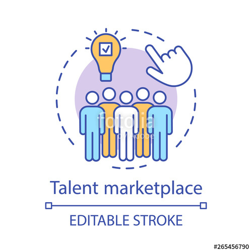500x500 Talent Marketplace Concept Icon Stock Image And Royalty Free
