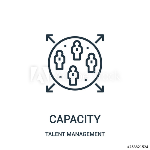 500x500 Capacity Icon Vector From Talent Management Collection Thin Line