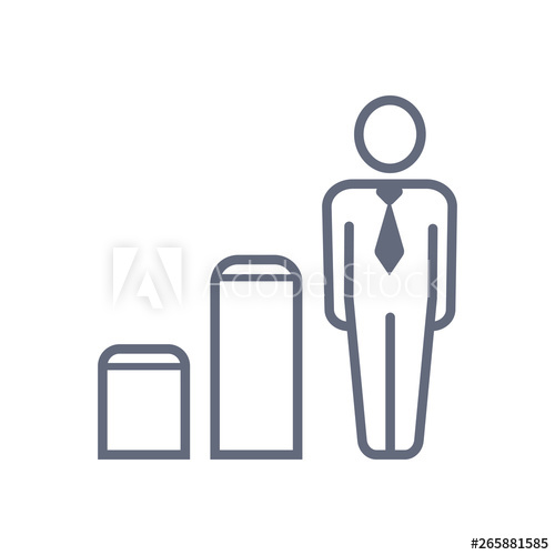 500x500 Career Ladder Vector Icon Business, Human Resource Sign Looking