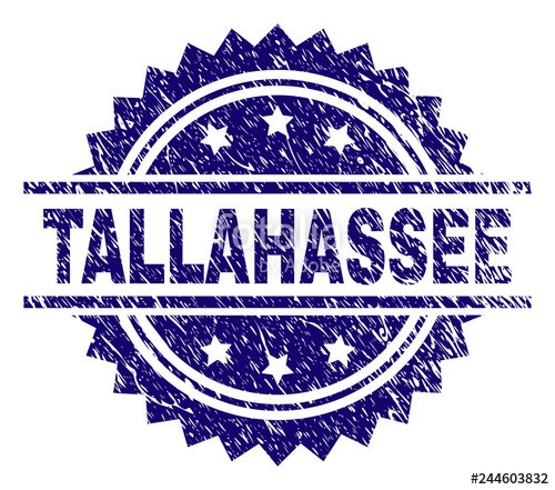 500x441 Tallahassee Stamp Seal Watermark With Distress Style Blue Vector