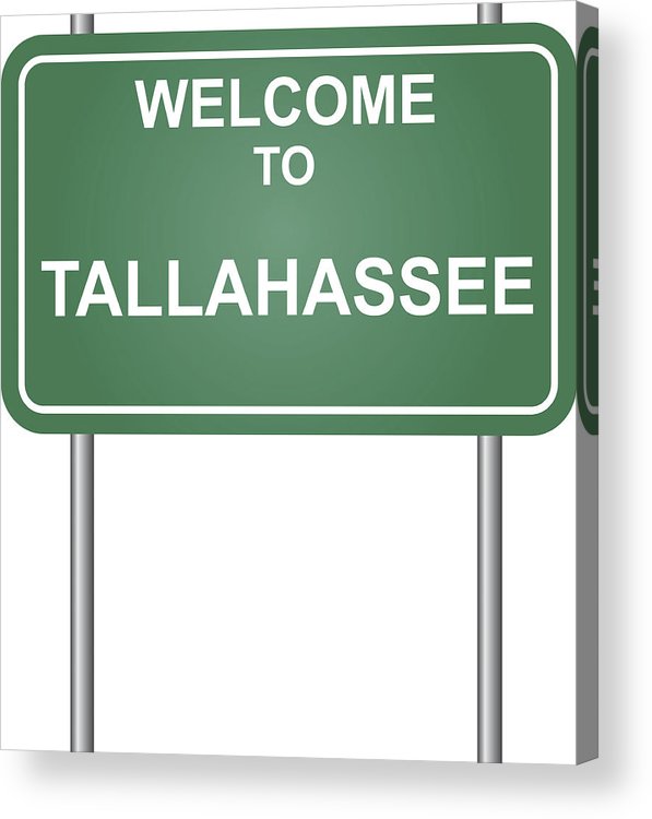 597x750 Welcome To Tallahassee, Green Signal Vector Acrylic Print