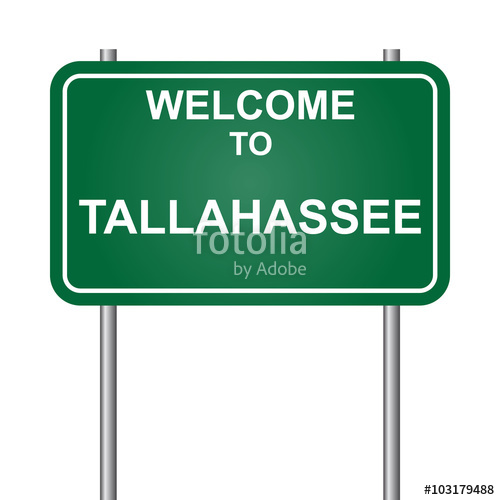 500x500 Welcome To Tallahassee, Green Signal Vector Stock Image