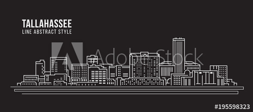 500x222 Cityscape Building Line Art Vector Illustration Design