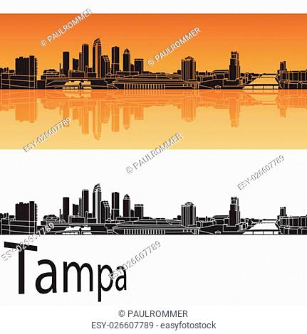 431x470 Tampa City Architecture Vector City Skyline Stock Photos